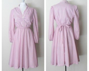80’s Pink Floral Short Sleeve Dress by Avon Fashions