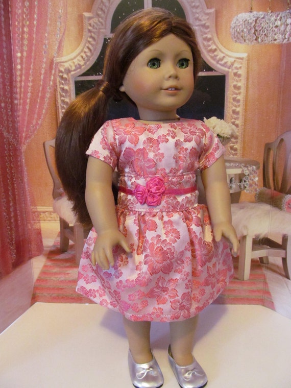 Satin Dress Brocade Dress Party Dress Doll Dress 18 inch
