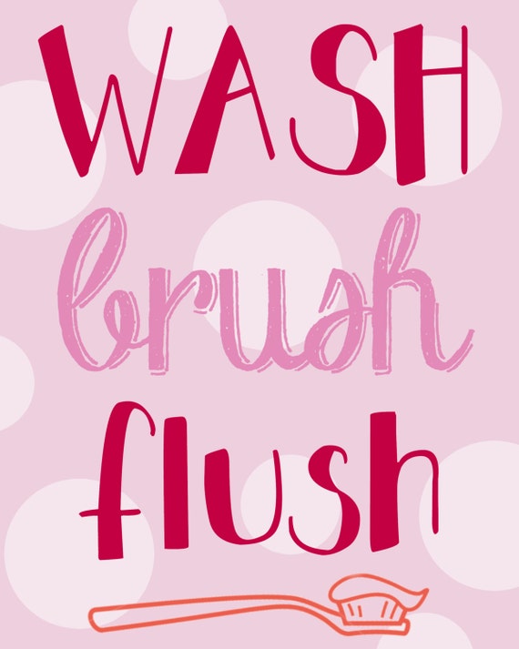 Items similar to Cute Bathroom Printable in Pink on Etsy
