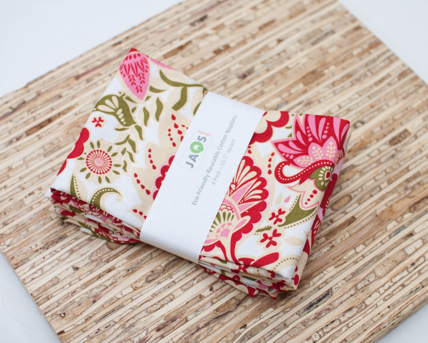 SALE Large Cloth Napkins Set of 4 N760 Flowers