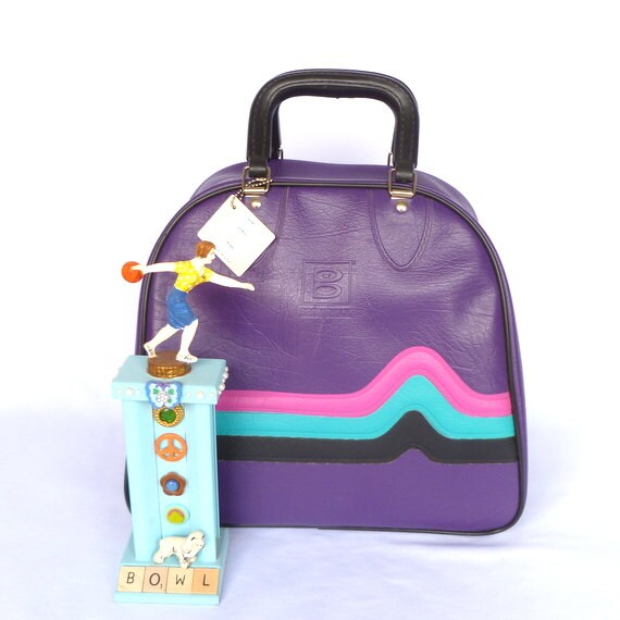 Vintage PURPLE BOWLING BAG