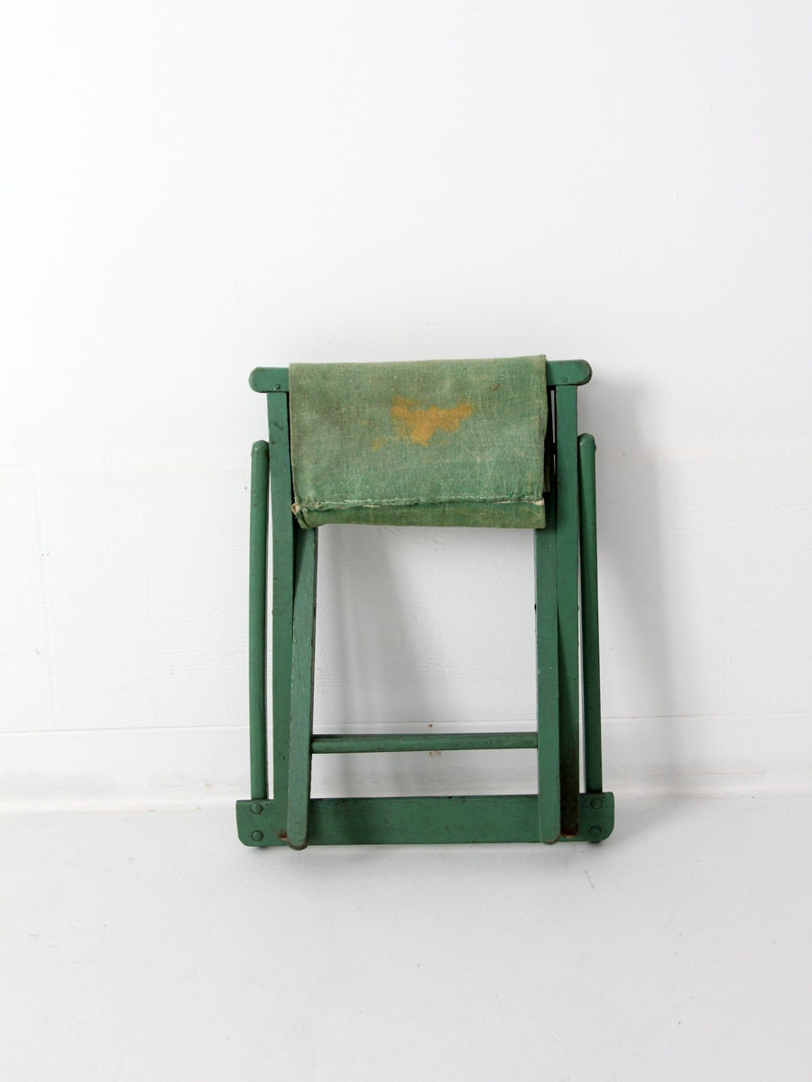 vintage camp chair mint green folding chair