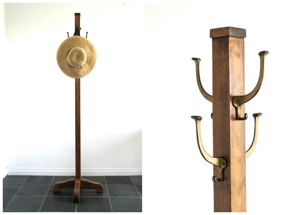 Vintage Mission Style Coat Rack Wooden by SnapshotVintage on Etsy