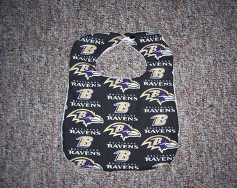 Handmade Baltimore Ravens Bib