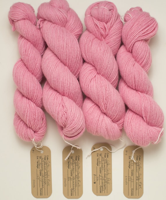 Cotton Candy Pink Wool Blend Reclaimed Yarn By Penelopesfineyarns 5382