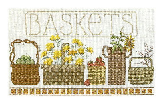 Baskets Cross Stitch Chart by Imaginating by NeedleAndCrafts