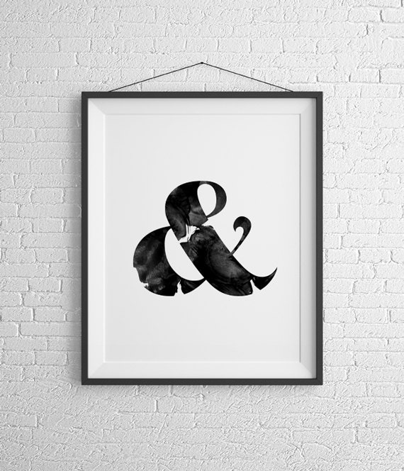 BOXING DAY SALE Ampersand Watercolour Print Il_570xn