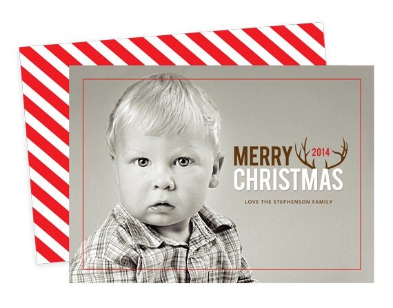 Printable Custom Christmas Photo Card - Merry Christmas 2014 Il_570xn