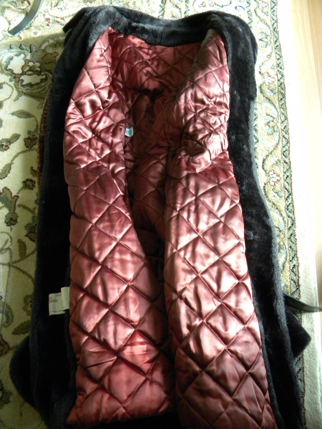 Retro cool carpet / brocade coat / jacket / by VerbenaVintage