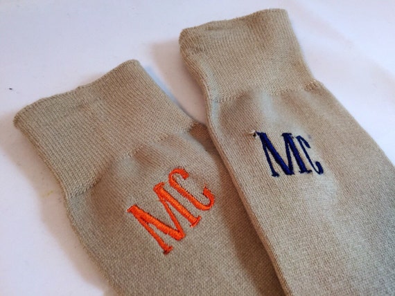 Mens Monogram Socks Crew Length By Thecraftymommaco On Etsy