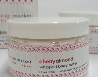 Cherry Almond Whipped Body Butter Natural Body by TheSoapMarket