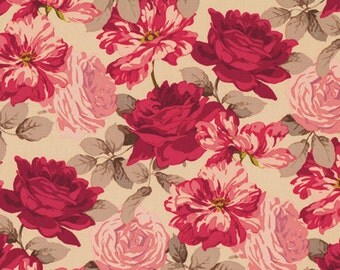 Rose Garden by Martha Negley in Stripped Roses Natural
