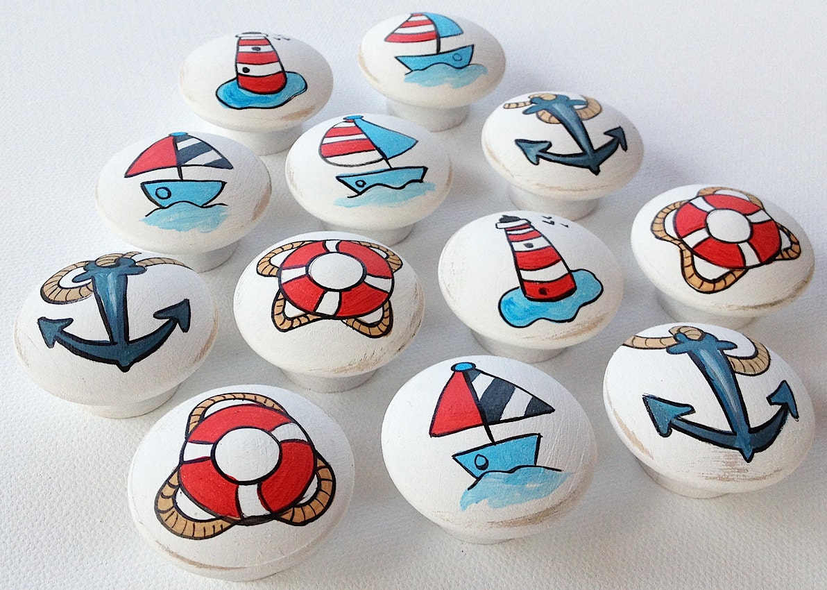 Nautical / Ocean Drawer Pulls / Dresser Knobs / Closet Handles