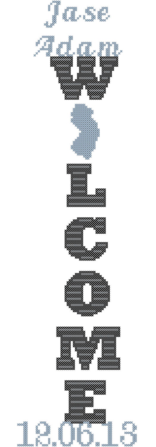 Baby Cross Stitch Pattern/Baby State Cross Stitch