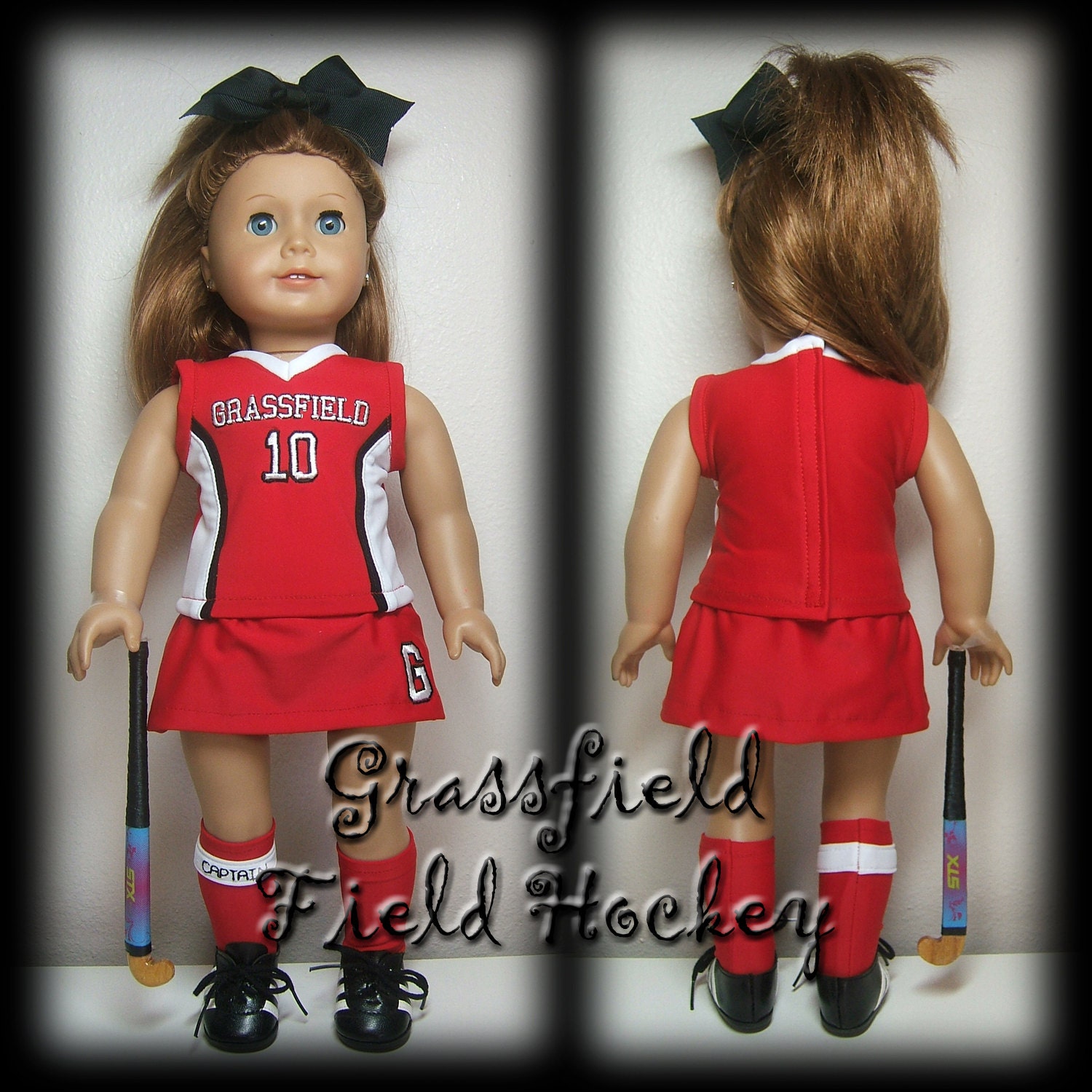 Custom Detailed 18 Doll Field Hockey Uniform Set