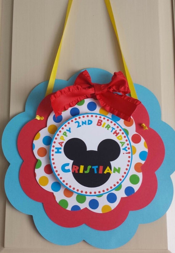 Items similar to Mickey Mouse Clubhouse Door Sign on Etsy