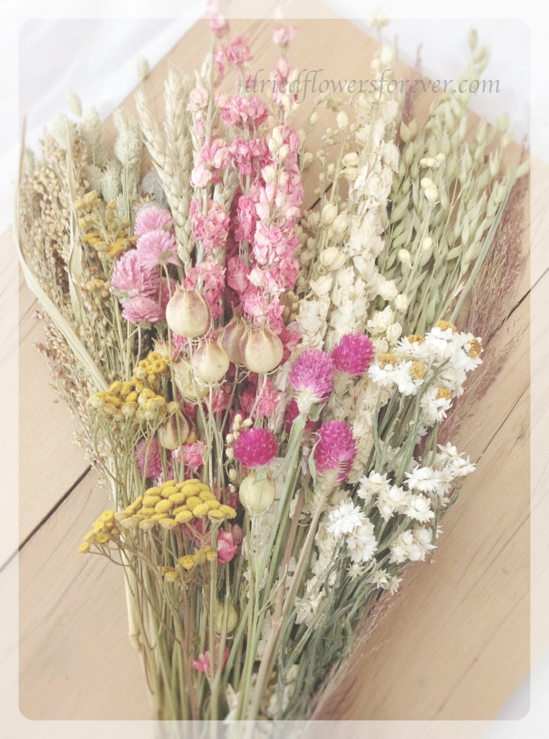 Pink Vintage Wildflower Collection DIY Bundle of Dried