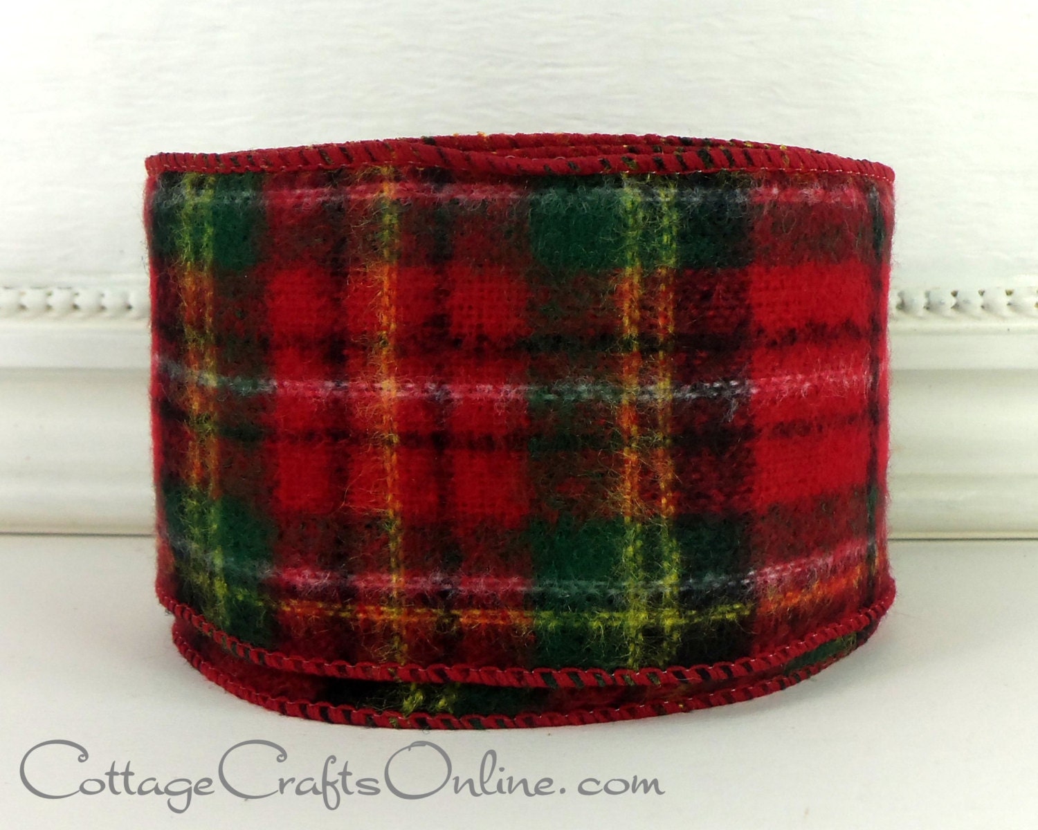 christmas wired ribbon 2 1 2 wide tartan plaid red and christmas wired ribbon 2 1 2 wide tartan plaid red and