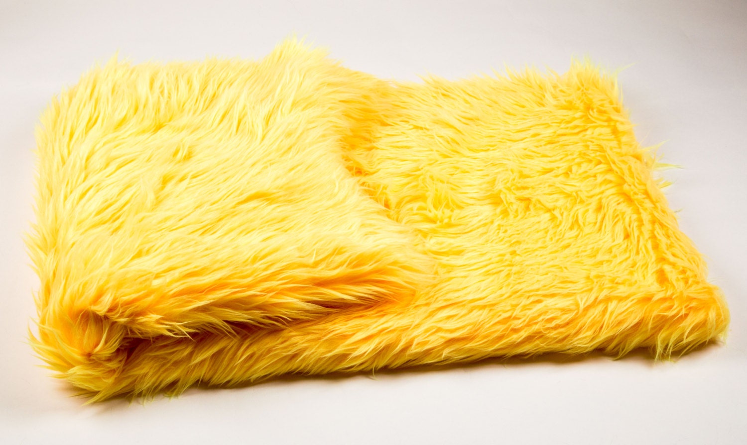 108 x 60 Sun Yellow faux fur Shaggy Throw Blanket