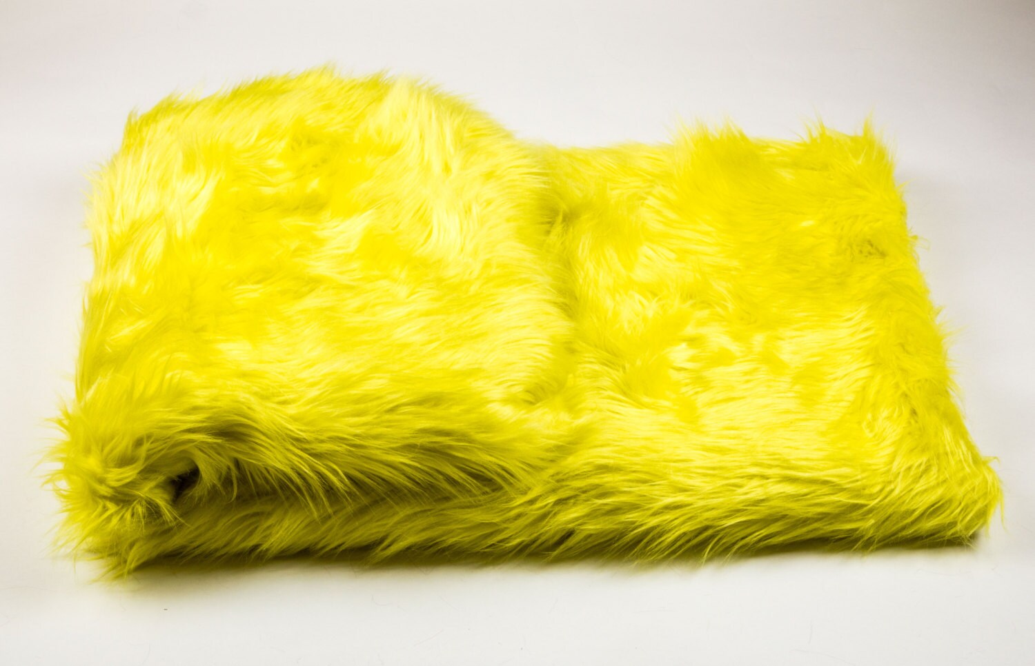 108 x 60 Bright Yellow faux fur Shaggy Throw