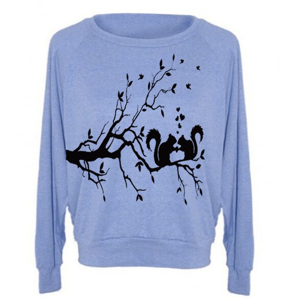 Squirrels In Love Women's Sweatshirt TriBlend by lastearth