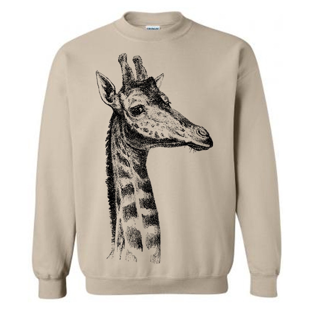 Giraffe Fleece Sweatshirt Unisex Pullover Sweater Animal