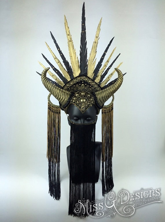 Tribal Goddess Horned Headdress