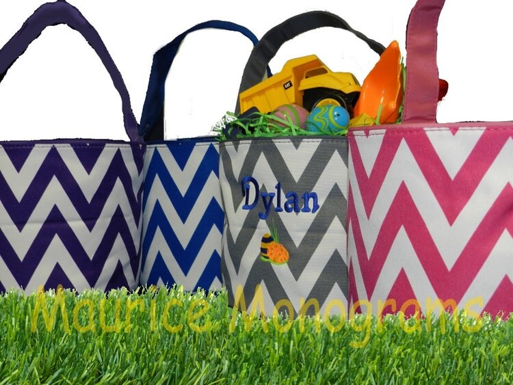 Personalized Chevron Easter Basket Available by MauriceMonograms