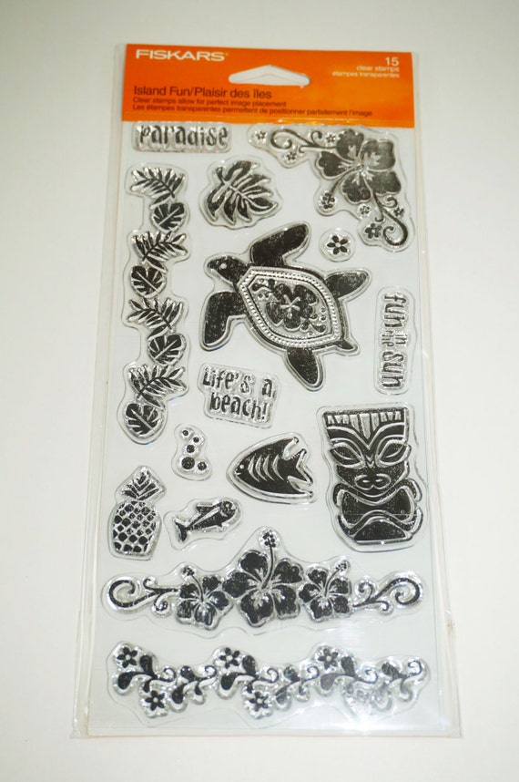 Destash Rubber Stamps Clear Stamps Sale Island Fun Stamps