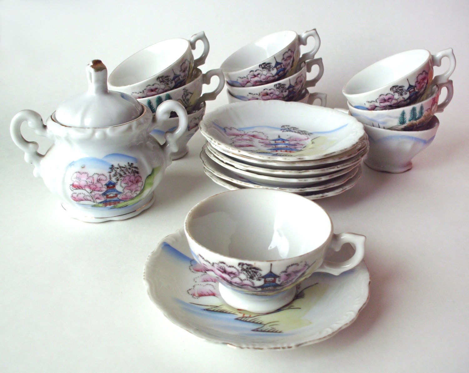 Vintage 18 Piece “Ave” Japanese Tea Set Haute Juice