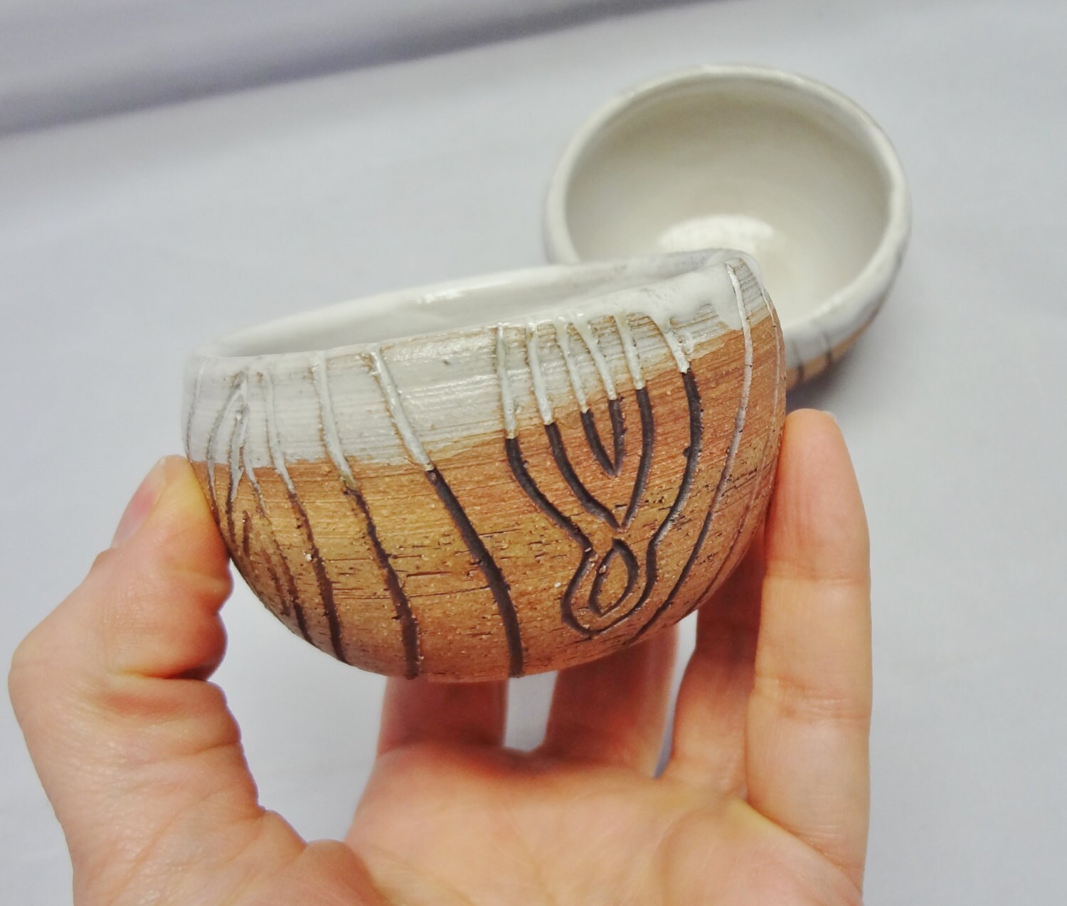Small Wood Grain Cups Ceramic Wood Grain Tea Cups Mini Tea