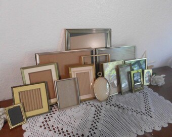 Vintage Gold Metal Frame Set Instant Collection Gallery Paris Chic French Country Farmhouse Rustic Cottage Home Decor Wedding Decoration