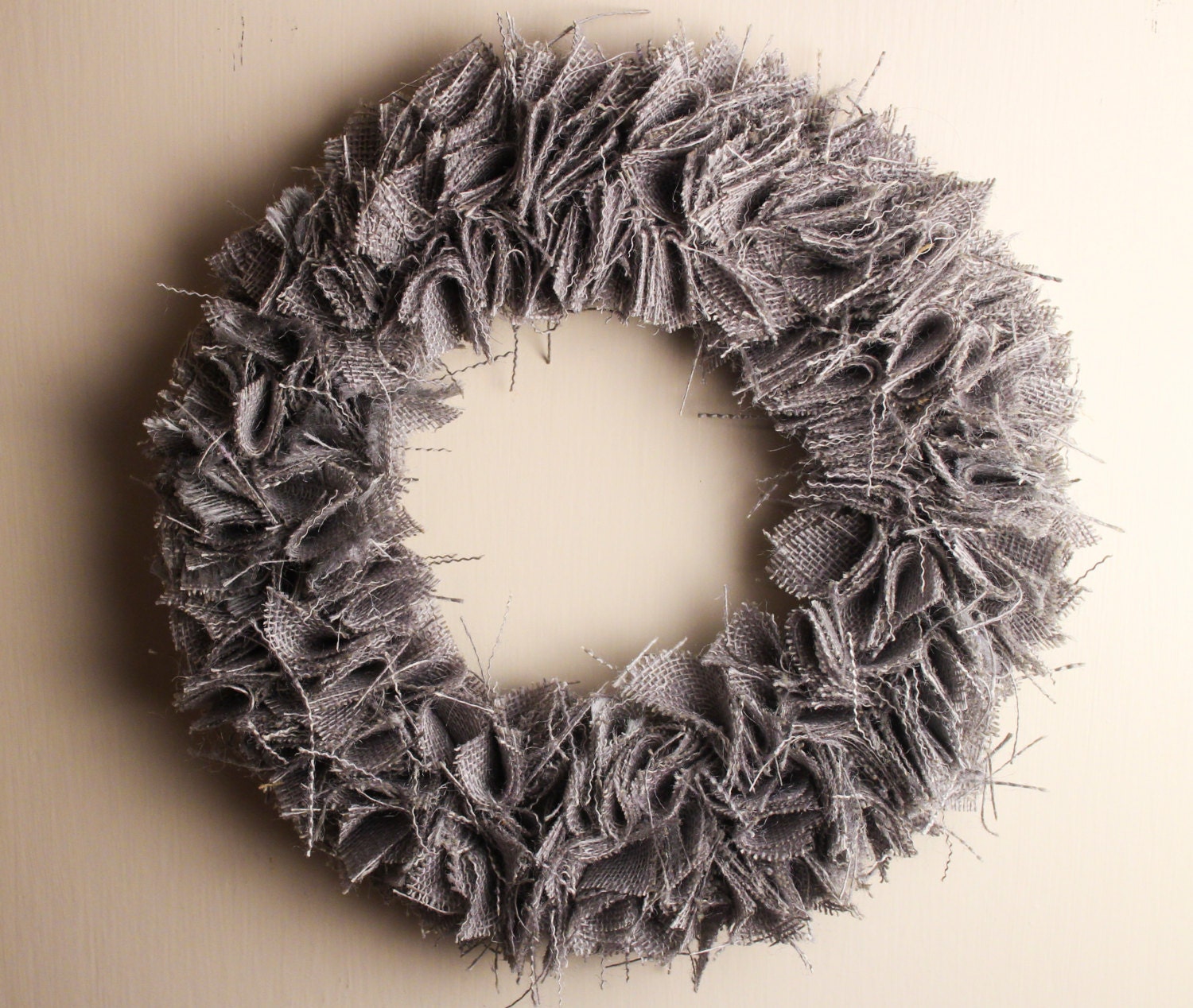 Burlap Wreath // Wreath // Holiday Wreath // Gray Wreath // Grey Wreath // Year Round Wreath // Thanksgiving Wreath // Christmas Wreath