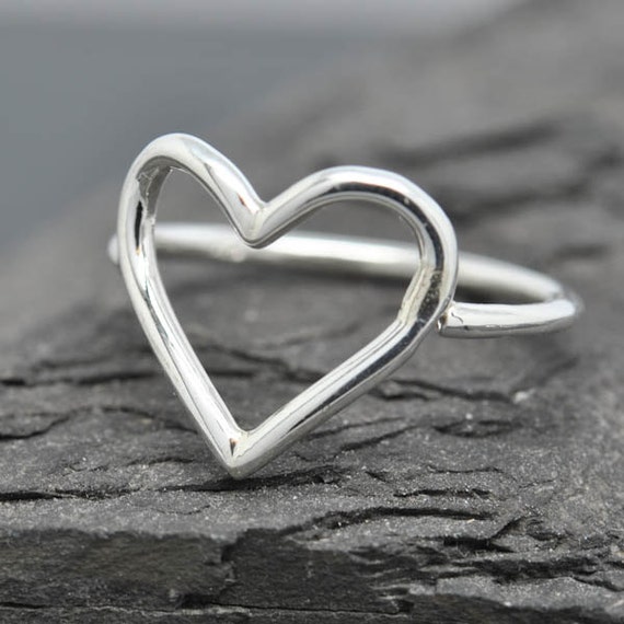 Heart Ring Valentines heart Love ring sterling silver ring