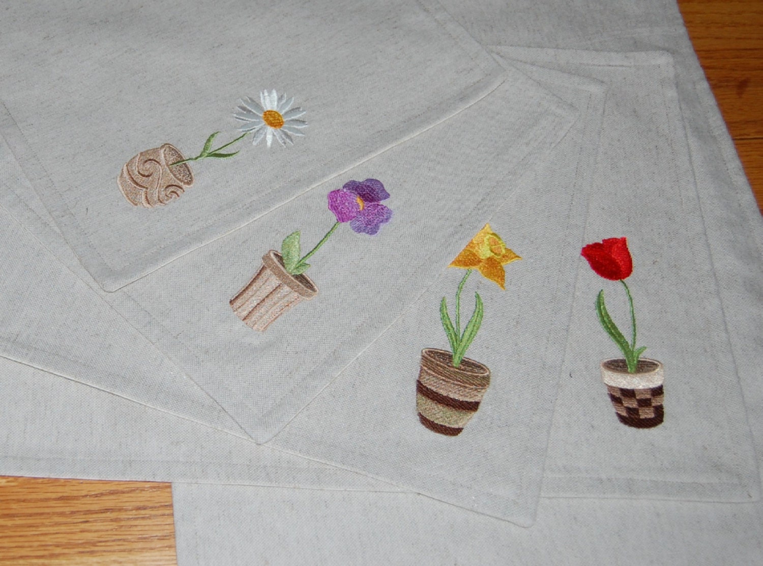 Set of Four Placemats. For Spring Table Ready.