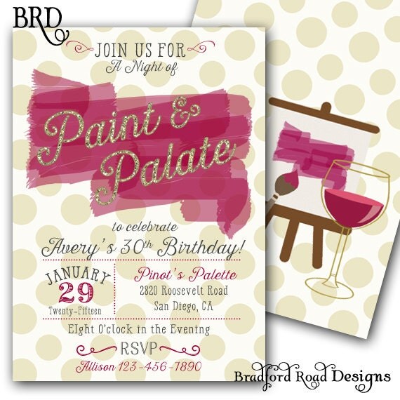 Paint Party Paint and Wine Paint and Palette Paint and Vino