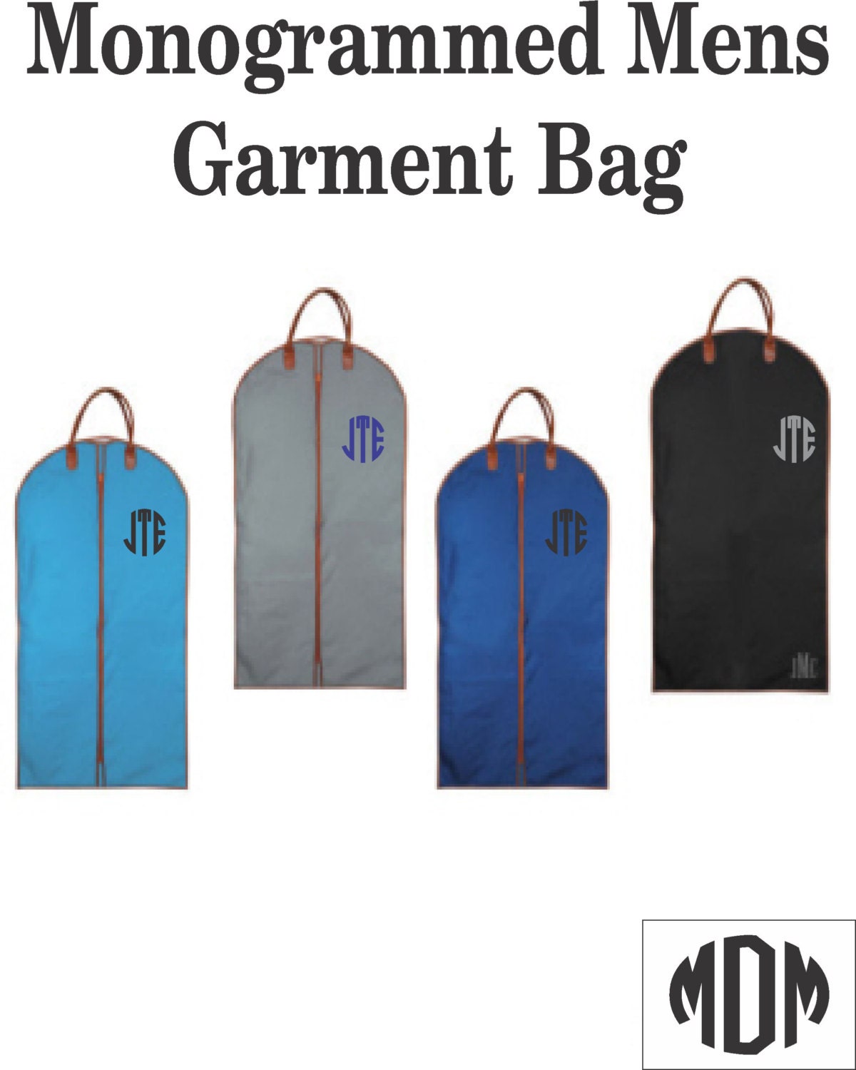 Monogrammed Mens Garment Bag / Mens Suit Bag / by MarshmallowDream
