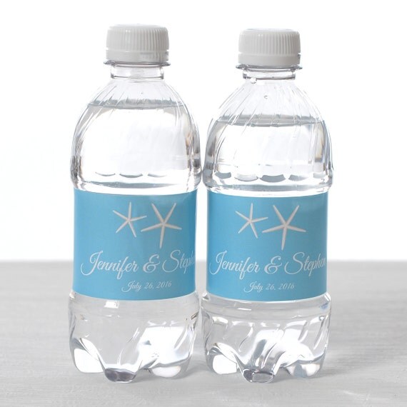 30 Wedding Water Bottle Labels - Beach Wedding Water Labels Il_570xn