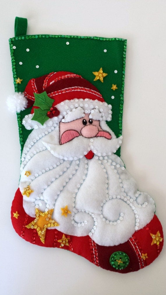 Santa Claus Felt Stockings