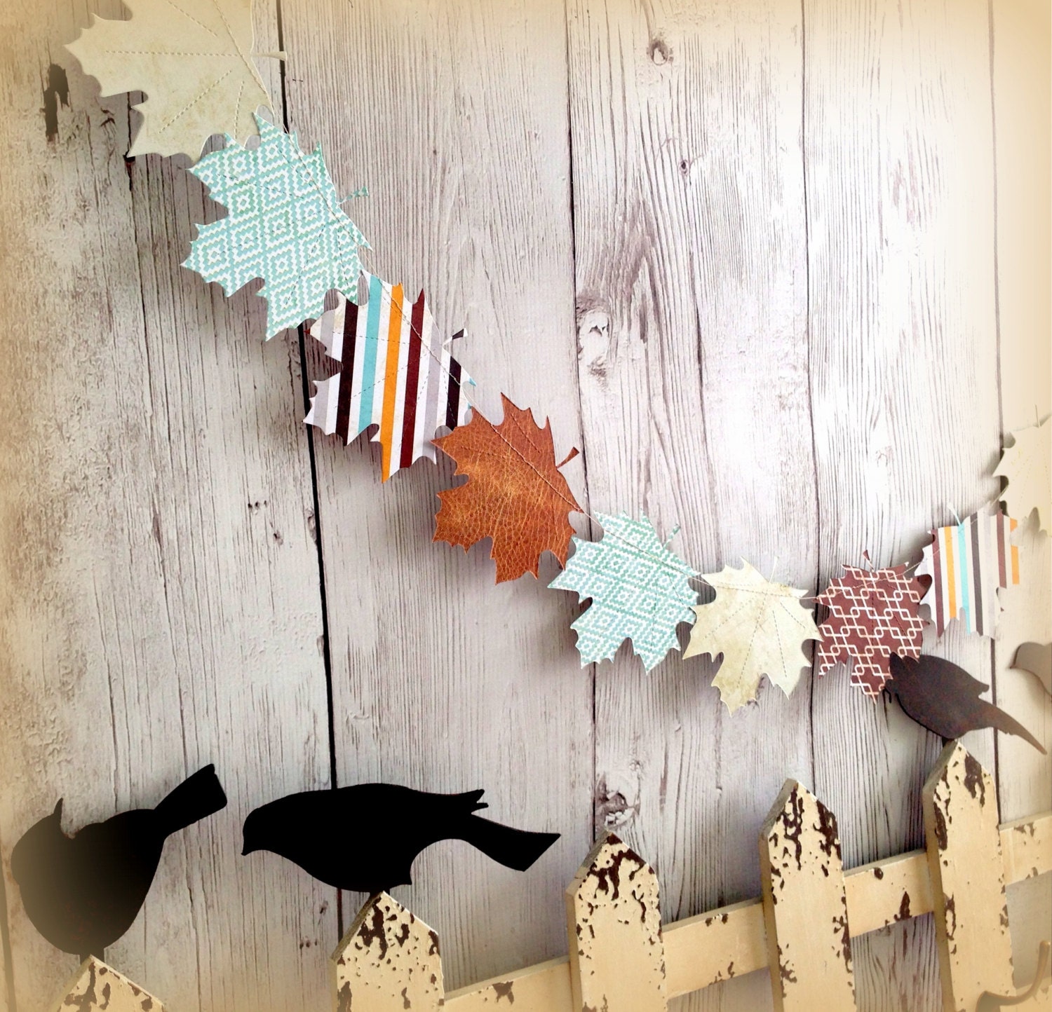 Fall Leaf Paper Garland