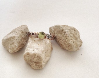 Peridot Ring - Sterling Silver and Peridot Ring - Silver Ring