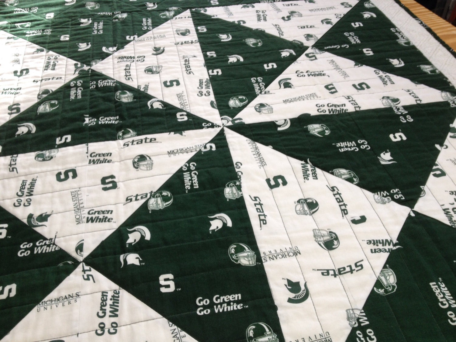 Reduced 5.00 Spartans Michigan State Sports Quilt Throw