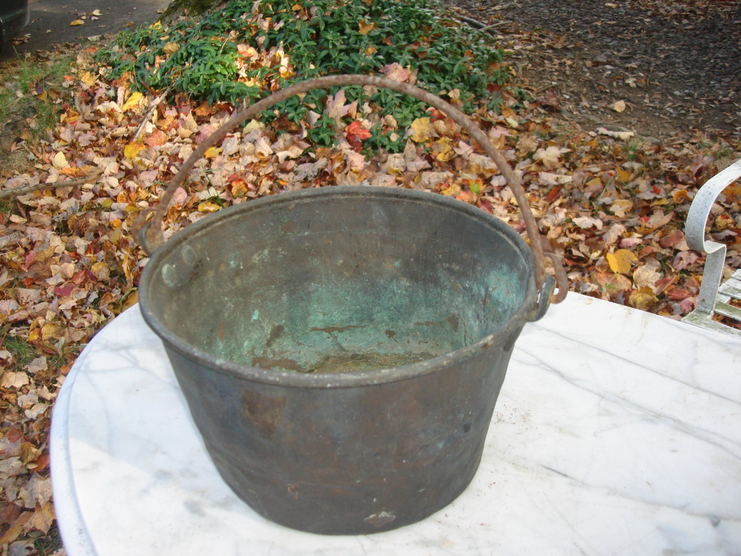 antique primitive rustic brass bucket brass pail by funknjunkinc