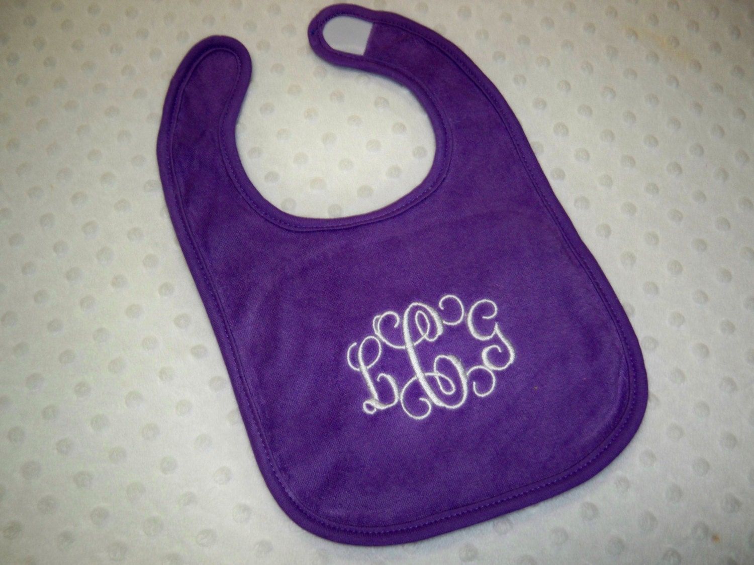 Personalized Monogrammed Baby Bib Your Choice Color Baby Bib