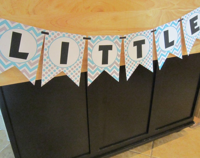 Little Man Mustache Birthday Name Banner