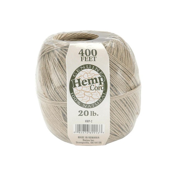 400 Feet Hemp Twine Spool for Jewelry, Packaging, Crafts. All Natural ...