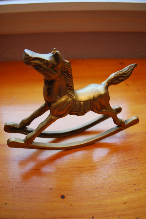Antique Solid BRASS ROCKING HORSE