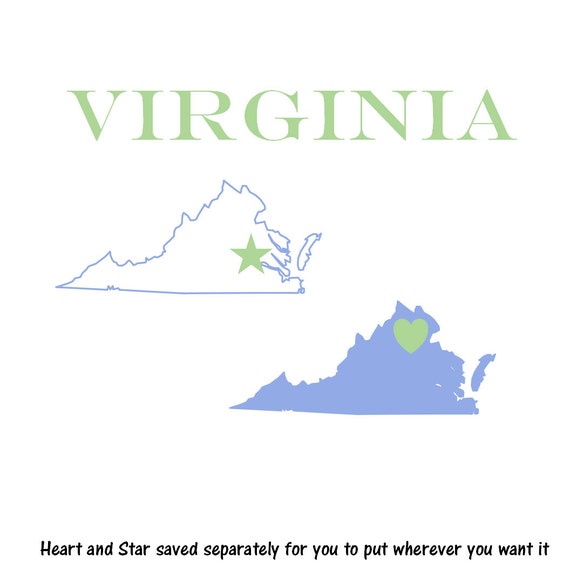 clipart map of virginia - photo #18