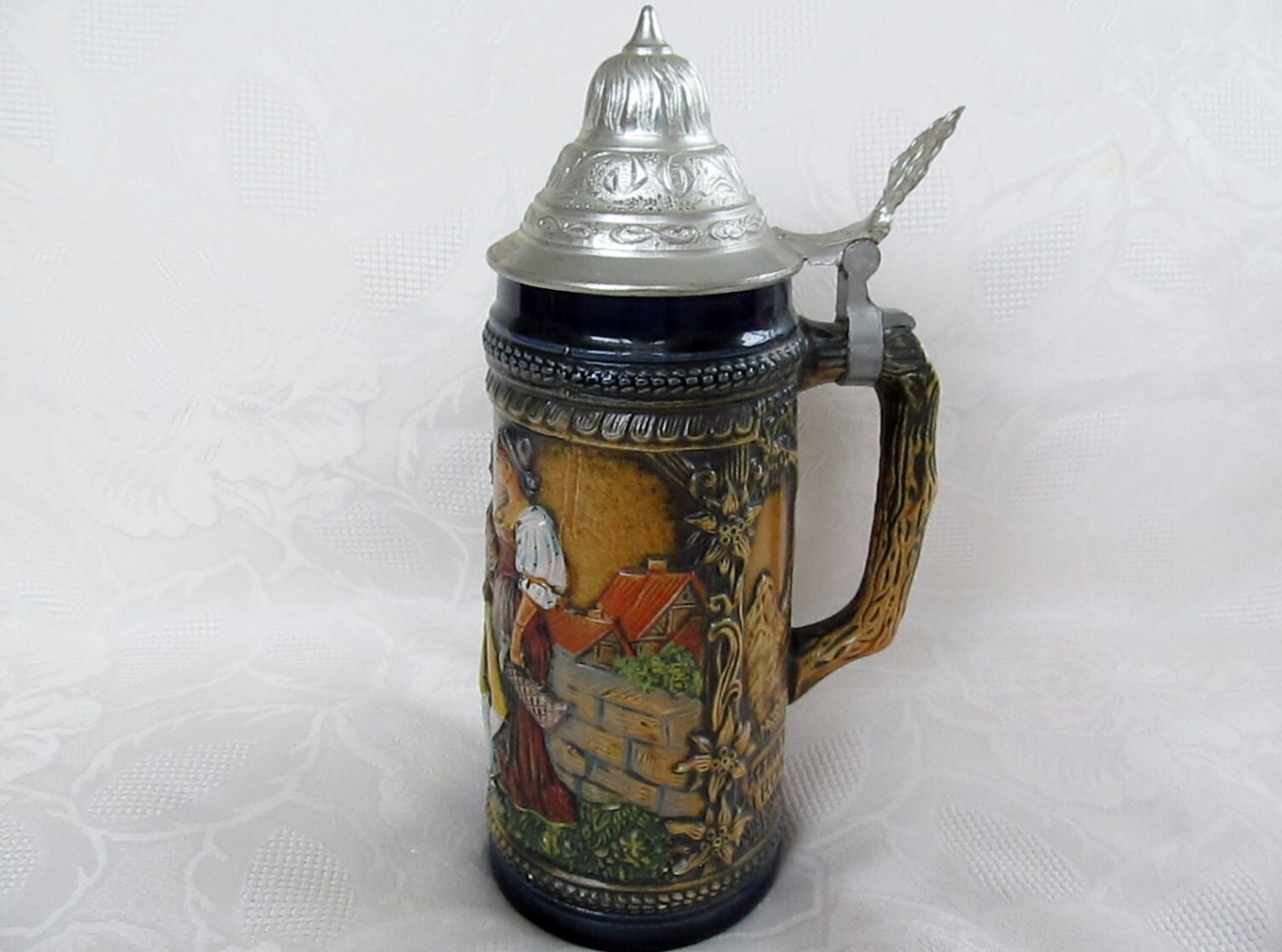 Vintage Gerz German Beer Stein Pewter Lid West by WalkersWimseys