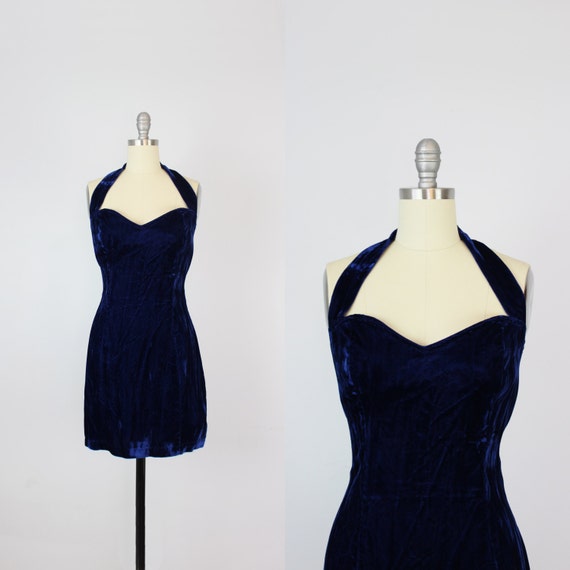 Vintage BETSEY JOHNSON Dress / Crushed Velvet By Archetypevintage